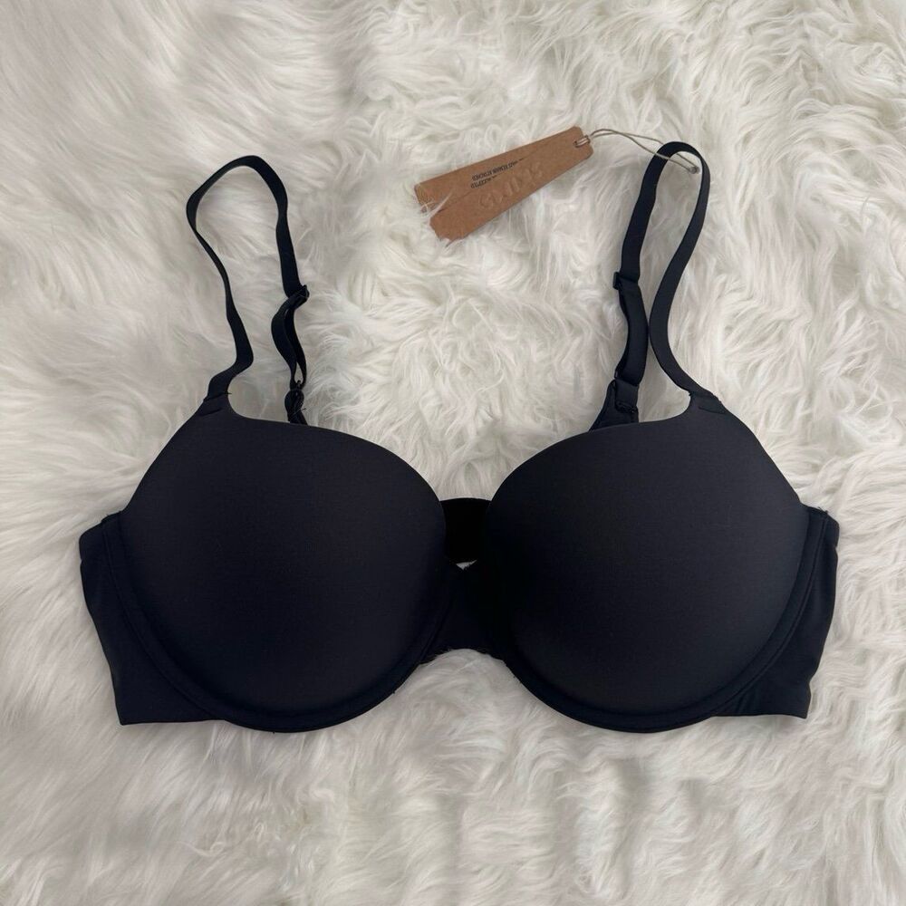 Skims Fits Everybody PushUp Demi Bra Onyx Size 38C